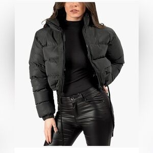 Women's Black Puffer Jacket Size S